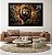 Quadro Decorativo Sala de Estar Pintura Leão - Imagem 1
