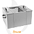Churrasqueira Ecológica Para Apartamento A Carvão Aço Inox 430 50x40 New Eco Mec Grill - Imagem 4
