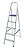 Escada Leve Alumínio 5 Degraus Doméstica Cozinha Reparos Mor - Imagem 1