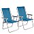 Duas Cadeiras de Praia Alta Conforto Azul - Claro 120 kg Mor - Imagem 1