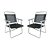 Duas Cadeiras de Praia Oversize Aluminio Preta 140kg Mor - Imagem 2