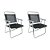 Duas Cadeiras de Praia Oversize Aluminio Preta 140kg Mor - Imagem 1