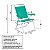 Kit 3 Cadeiras de Praia Boreal Porta-Copo Verde 110kg Mor - Imagem 9