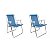 Kit 2 Cadeiras de Praia Alta Sannet Azul-Claro 110kg Mor - Imagem 2
