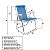 Kit 6 Cadeiras de Praia Alta Alumínio Azul Claro 110kg Mor - Imagem 8