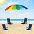 Kit Praia 4 Cadeira Conforto Guarda Sol Rainbow Verão - Imagem 3