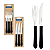Kit 120 Talher Garfo Faca Carne C/ Serra Buffet Restaurante - Imagem 1