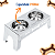 Comedouro Pet Table Duplo Cachorro 1400 mL Aço Inox Mec G - Imagem 7