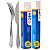 Faqueiro 96 Talheres Aço Inox 48 Garfos 48 Facas Mesa Mec G - Imagem 1