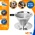 Filtro Coador De Café 101 Aço Inox 304 Com Pegador em Silicone Peneira Aço Reutilizável Mec g - Imagem 1