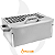 Churrasqueira Ecológica Aço Inox A Carvão para Apartamento Sem Fumaça Ecolong 45x30cm Mec Grill - Imagem 4