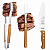 Kit Churrasco Conjunto Trinchante 3 Peças Tramontina Cabo de Madeira Pegador Garfo Faca - Imagem 8