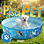 Piscina Para Pets Resistente de Lona Diversos Tamanhos Dobrável Colorida com Desenhos Verão - Imagem 9