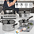 Jogo de Panelas Tramontina Solar Silicone Em Aço Inox Com Fundo Triplo 4 Peças - Imagem 4