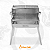 Churrasqueira Aço Inox 304 A Carvão 50x30cm Nelore Grill Resistente Duas Grelhas Desmontável Mec G - Imagem 10