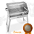 Churrasqueira Galvanizado Carvão Duas Grelhas Desmontável Resistente Nelore 50X30 Mec Grill - Imagem 5