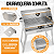 Churrasqueira Galvanizado Carvão Duas Grelhas Desmontável Resistente Nelore 50X30 Mec Grill - Imagem 4