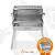 Churrasqueira Galvanizado Carvão Duas Grelhas Desmontável Resistente Nelore 50X30 Mec Grill - Imagem 12