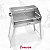 Churrasqueira Aço Inox 304 A Carvão Duas Grelhas Desmontável Durável Mec Angus 65X40 Mec Grill - Imagem 5