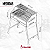 Churrasqueira Aço Inox 304 A Carvão Duas Grelhas Desmontável Durável Mec Angus 65X40 Mec Grill - Imagem 6