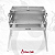 Churrasqueira Aço Inox 304 A Carvão Duas Grelhas Desmontável Durável Mec Angus 65X40 Mec Grill - Imagem 10