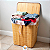 Cesto De Roupa Suja Bambu Grande Com Divisória Tampa Dobrável 60x52x32 MEK - Imagem 10