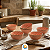 Kit de Tigelas de Cerâmica 12 cm Decorado Cumbuca Vasilha 6 Peças Sofisticado Bowl de Cerâmica Arancia - Imagem 9