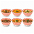 Kit de Tigelas de Cerâmica 14 cm Decorado Cumbuca Vasilha 6 Peças Sofisticado Bowl de Cerâmica Arancia - Imagem 3