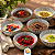 Kit de Tigelas de Cerâmica 14 cm Decorado Cumbuca Vasilha 6 Peças Sofisticado Bowl de Cerâmica Cerulean - Imagem 2