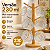 Jogo 6 Xícaras De Vidro 90ml e 230ml Com Suporte Bambu Café Cappuccino Chá Mek - Imagem 8
