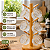 Jogo 6 Xícaras De Vidro 90ml e 230ml Com Suporte Bambu Café Cappuccino Chá Mek - Imagem 1