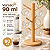 Jogo 6 Xícaras De Vidro 90ml e 230ml Com Suporte Bambu Café Cappuccino Chá Mek - Imagem 7