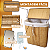 Cesto De Roupa Suja Bambu Grande Com Divisória Tampa Dobrável 60x38x30 MEK - Imagem 8