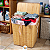 Cesto De Roupa Suja Bambu Grande Com Divisória Tampa Dobrável 60x38x30 MEK - Imagem 7