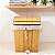 Cesto De Roupa Suja Bambu Grande Com Divisória Tampa Dobrável 60x38x30 MEK - Imagem 6