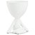 Vaso Cachepot Bob Branco em Poliresina Meditando - Mart - Imagem 1