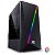 Gabinete Gamer VX Gaming Pyxis Com Janela Acrílica Com Dobradiça Preto Frontal Com Fita LED RGB - Imagem 1
