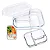 POTE HERMETICO VIDRO 1040ML C/ 3 DIVISORIAS - Imagem 1