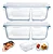 POTE HERMETICO VIDRO 1040ML C/ 2 DIVISORIAS - Imagem 1