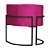 Poltrona Luna Base Metálica Preta - Sued Veludo Rosa Pinck - Imagem 2