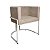Poltrona Luna para Decoração - Base Metálica Branca - Boucle Fuji 03- Creme - Imagem 1