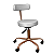 Cadeira Mocho Slim Branco-  Base Giratória Rose-Gold - Imagem 1