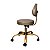 Cadeira Mocho Plus Encosto Alto  - Courissimo Dourado - Base Giratória Dourada - Imagem 3