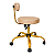 Cadeira Mocho Slim para Clinicas-  Base Giratória Dourada - Imagem 3