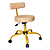 Cadeira Mocho Slim para Clinicas-  Base Giratória Dourada - Imagem 2