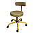 Cadeira Mocho Slim Dourado para Clinicas  -  Base Giratória Dourada - Imagem 2