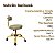 Cadeira Mocho Slim Dourado para Clinicas  -  Base Giratória Dourada - Imagem 6