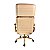 Poltrona Presidente WOOD Off-White - Madeira Clara - Base Dourada Giratória - Imagem 7