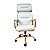 Poltrona Presidente WOOD Off-White - Madeira Clara - Base Dourada Giratória - Imagem 8