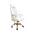 Cadeira Presidente Ferrara - Base Dourada- Bouclê Off-White - Imagem 1